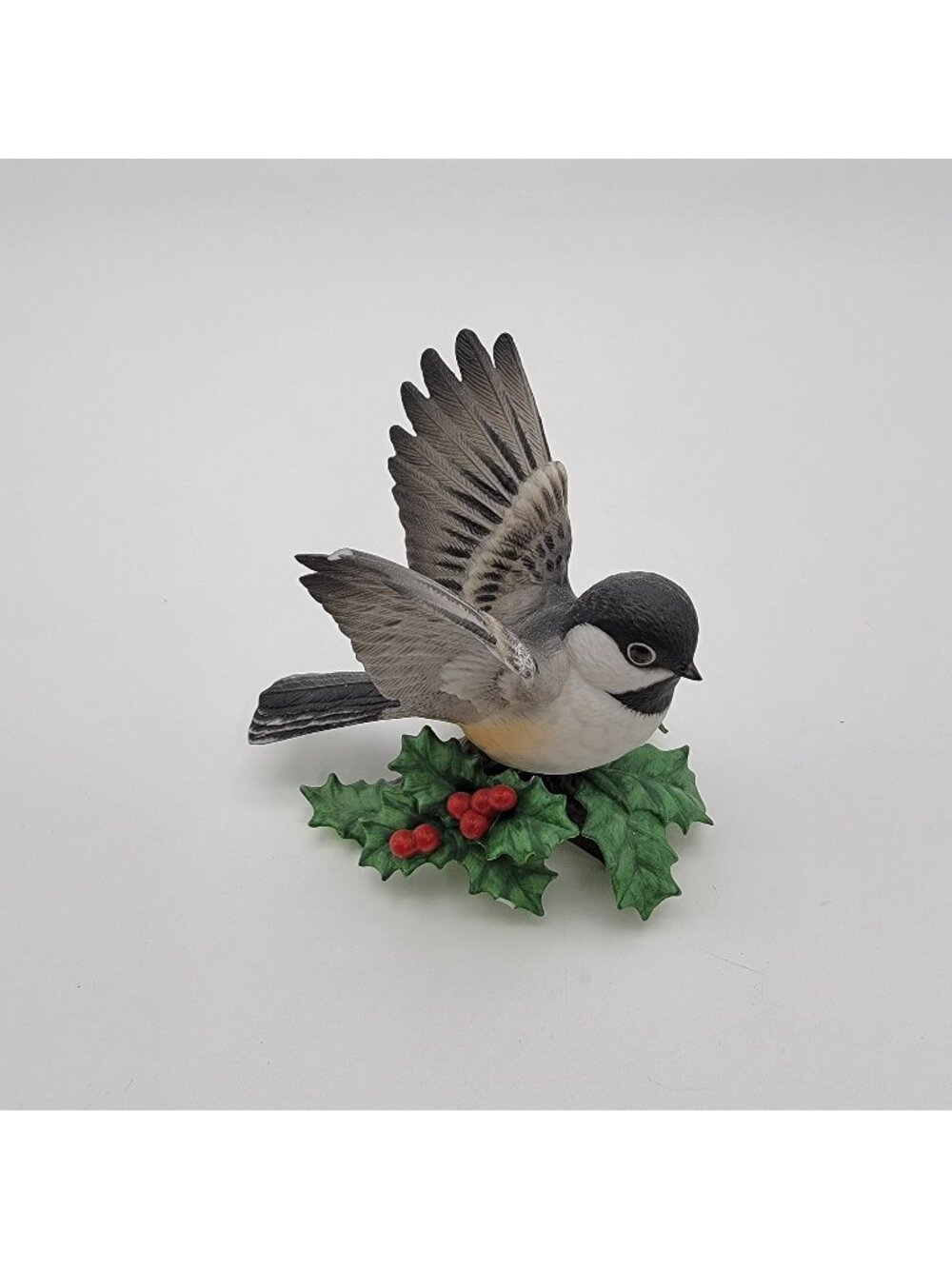 Lenox Chickadee Fine Porcelain Figurine With Holly & Berries - AS FOUND